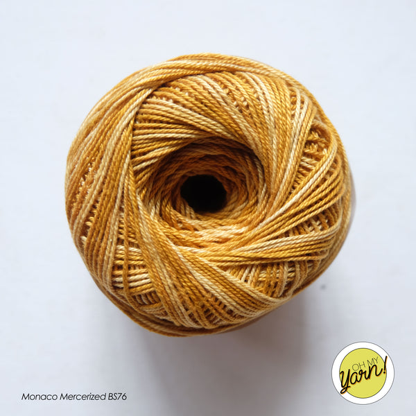 MONACO 3ply Mercerized Crochet Cotton Thread - Shaded