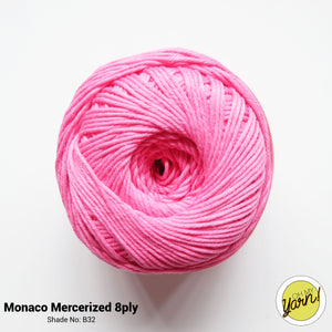 MONACO 8ply Mercerized Crochet Cotton