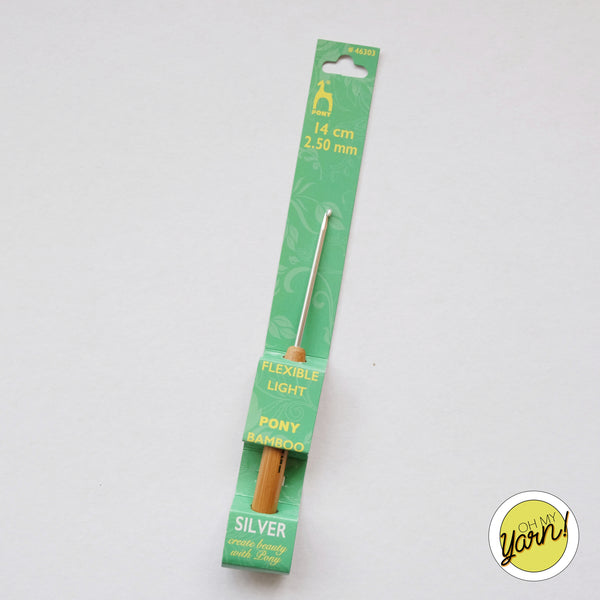 Pony Bamboo Handle Crochet Hook 2.50mm