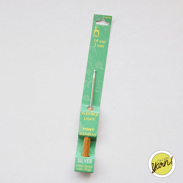 Pony Bamboo Handle Crochet Hook 3.00mm