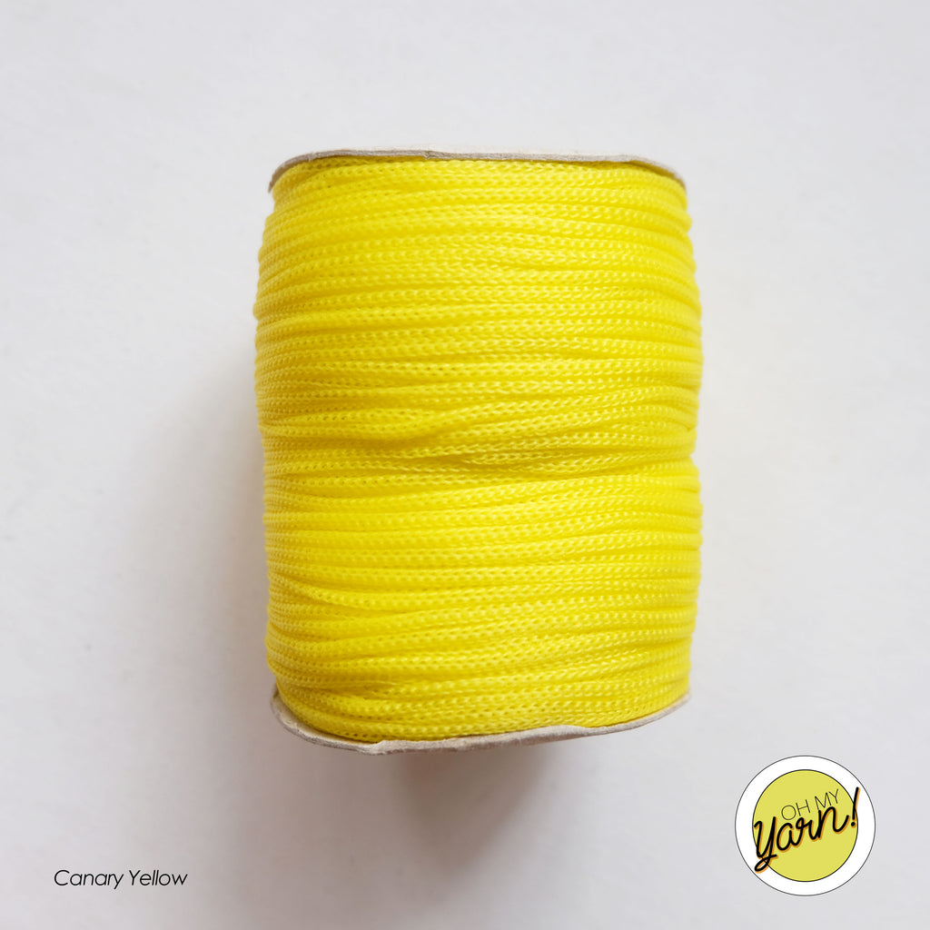 2mm Yellow Braided Nylon Cord x 280m